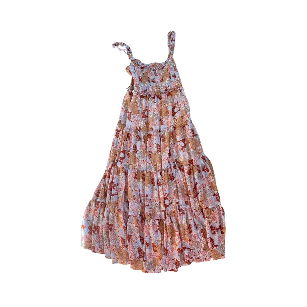 Floral Maxi Dress with Ruffle Straps